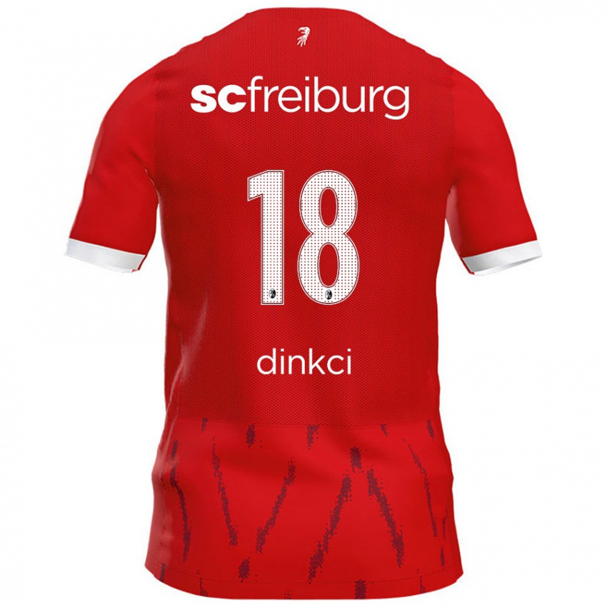 Børn Eren Dinkci #18 Rød Hjemmebane Spillertrøjer 2024/25 Trøje T-Shirt