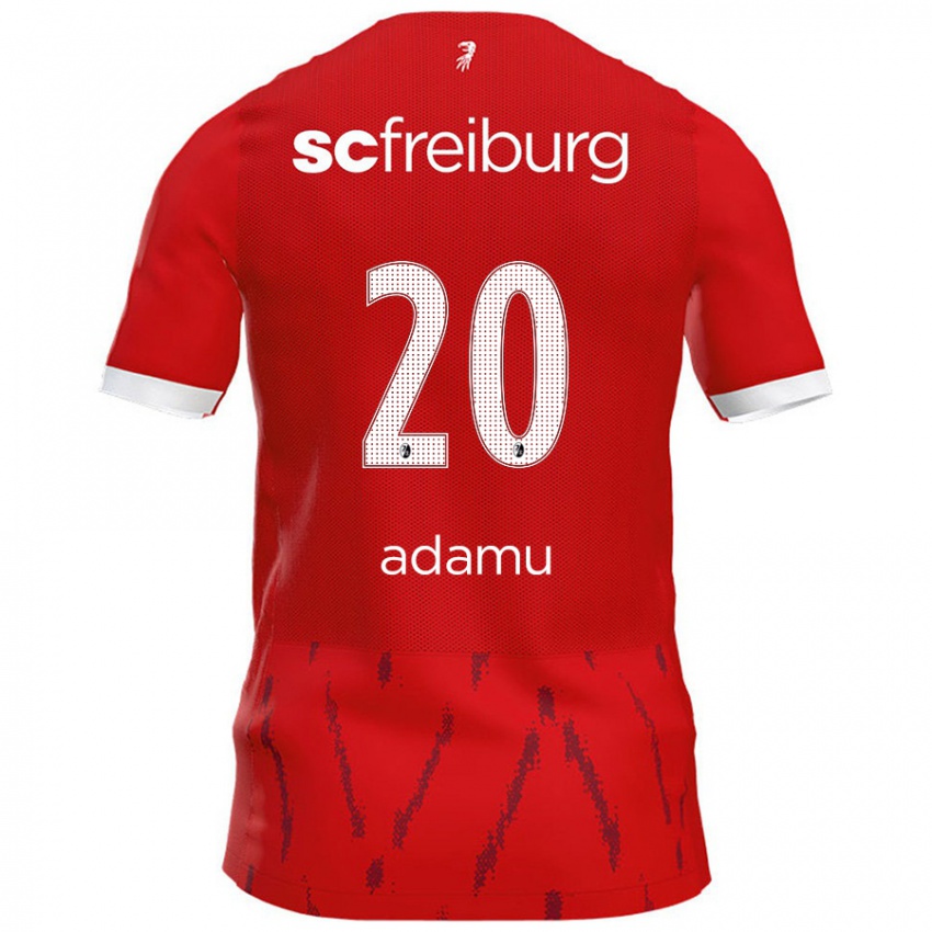 Børn Junior Adamu #20 Rød Hjemmebane Spillertrøjer 2024/25 Trøje T-Shirt