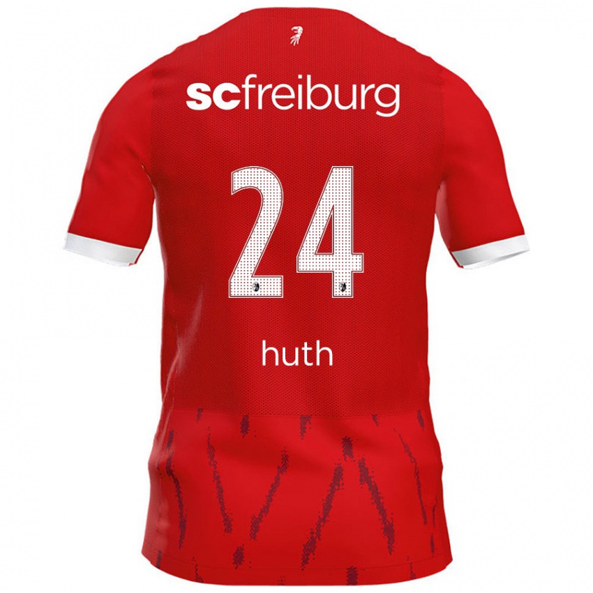 Børn Jannik Huth #24 Rød Hjemmebane Spillertrøjer 2024/25 Trøje T-Shirt