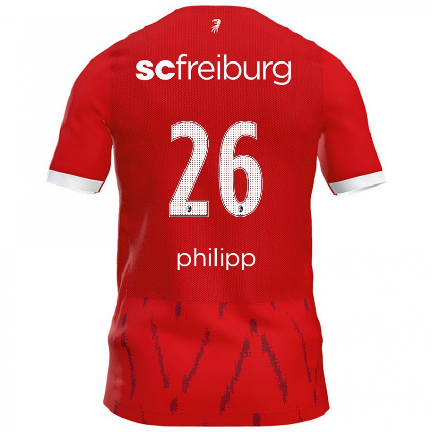 Børn Maximilian Philipp #26 Rød Hjemmebane Spillertrøjer 2024/25 Trøje T-Shirt