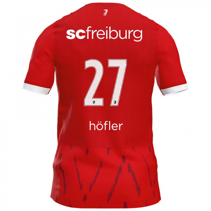 Børn Nicolas Höfler #27 Rød Hjemmebane Spillertrøjer 2024/25 Trøje T-Shirt