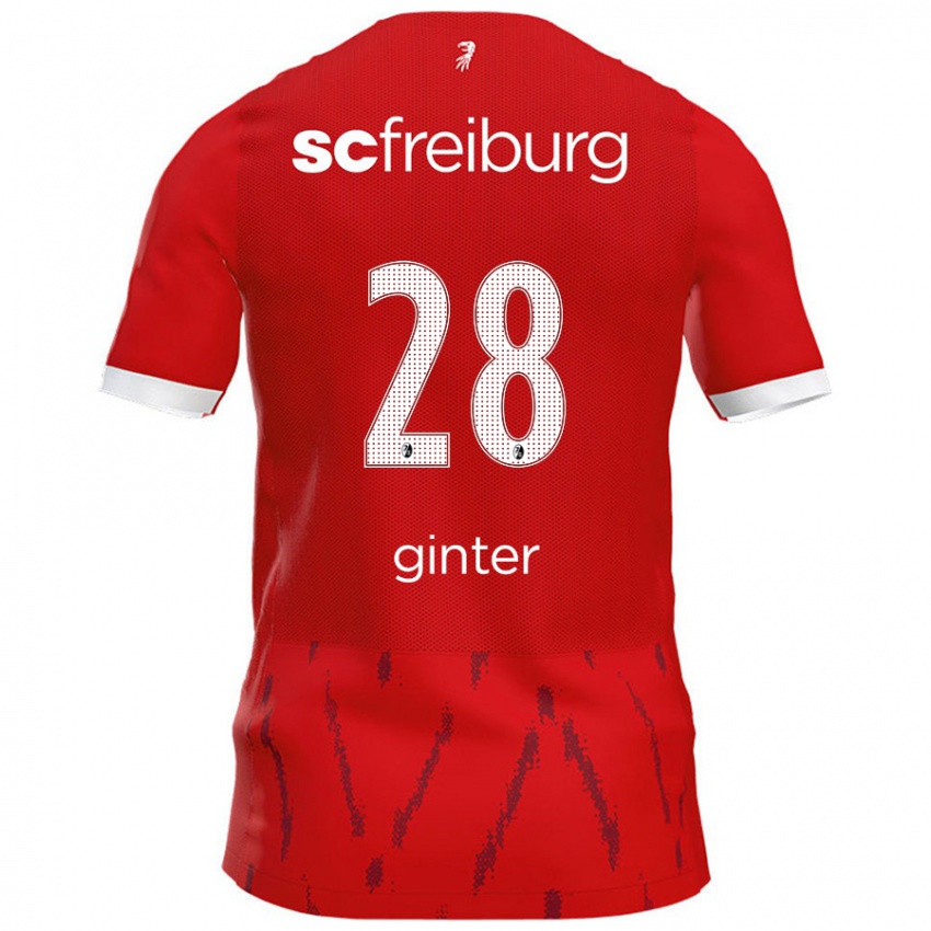 Børn Matthias Ginter #28 Rød Hjemmebane Spillertrøjer 2024/25 Trøje T-Shirt