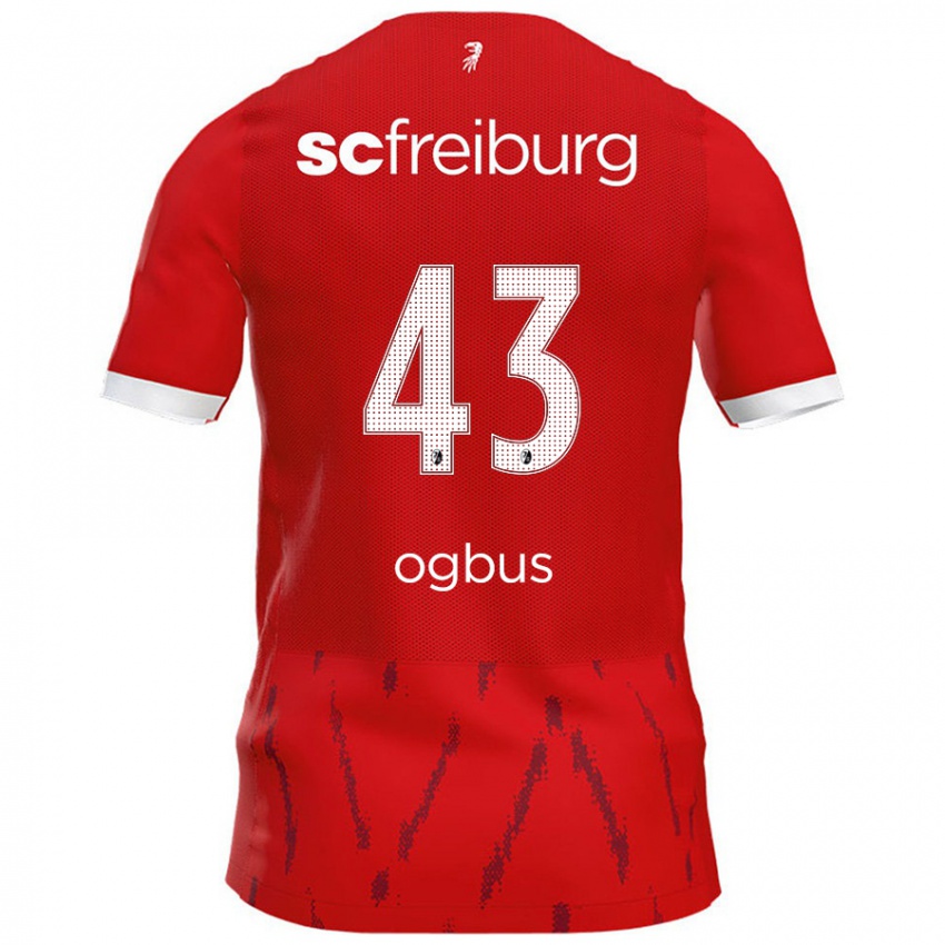 Børn Bruno Ogbus #43 Rød Hjemmebane Spillertrøjer 2024/25 Trøje T-Shirt