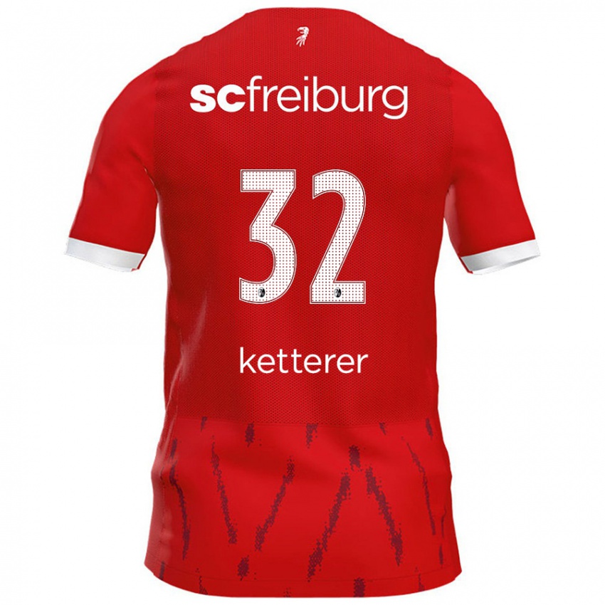 Børn Ashley Ketterer #32 Rød Hjemmebane Spillertrøjer 2024/25 Trøje T-Shirt