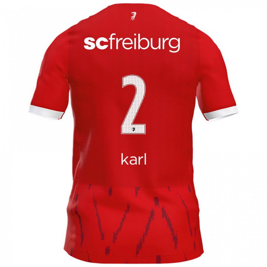 Børn Lisa Karl #2 Rød Hjemmebane Spillertrøjer 2024/25 Trøje T-Shirt