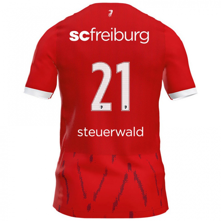 Børn Samantha Steuerwald #21 Rød Hjemmebane Spillertrøjer 2024/25 Trøje T-Shirt