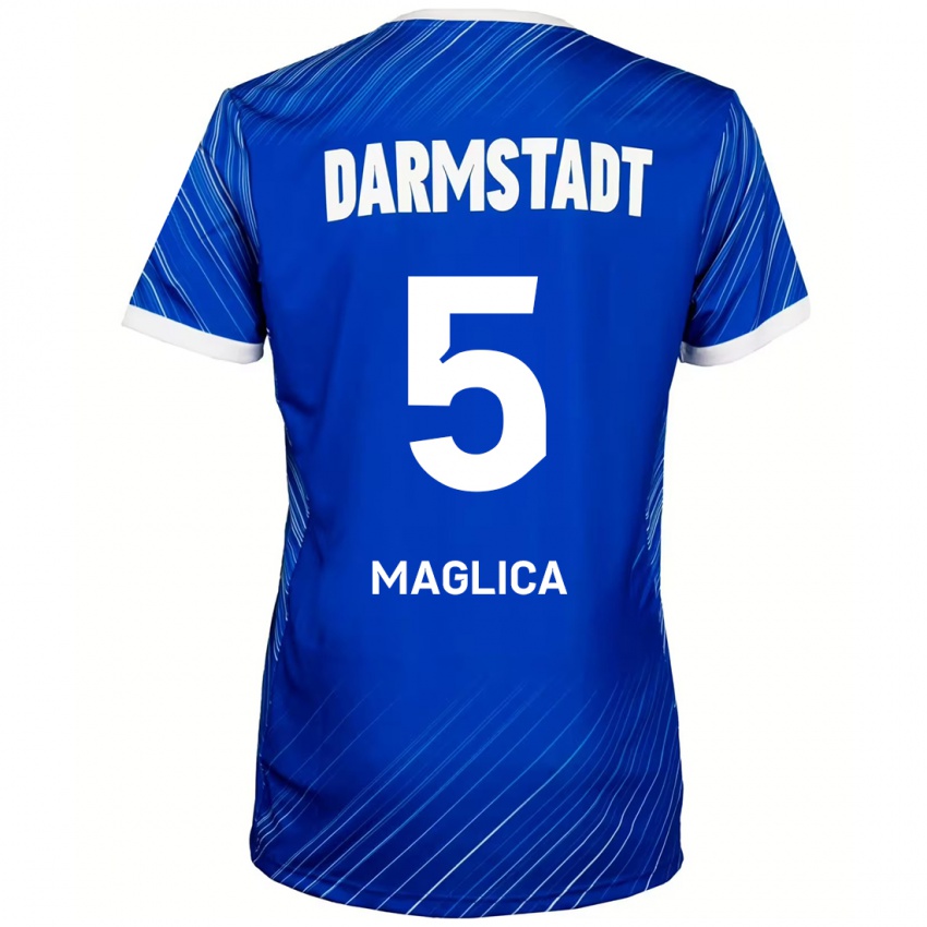 Børn Matej Maglica #5 Blå Hvid Hjemmebane Spillertrøjer 2024/25 Trøje T-Shirt