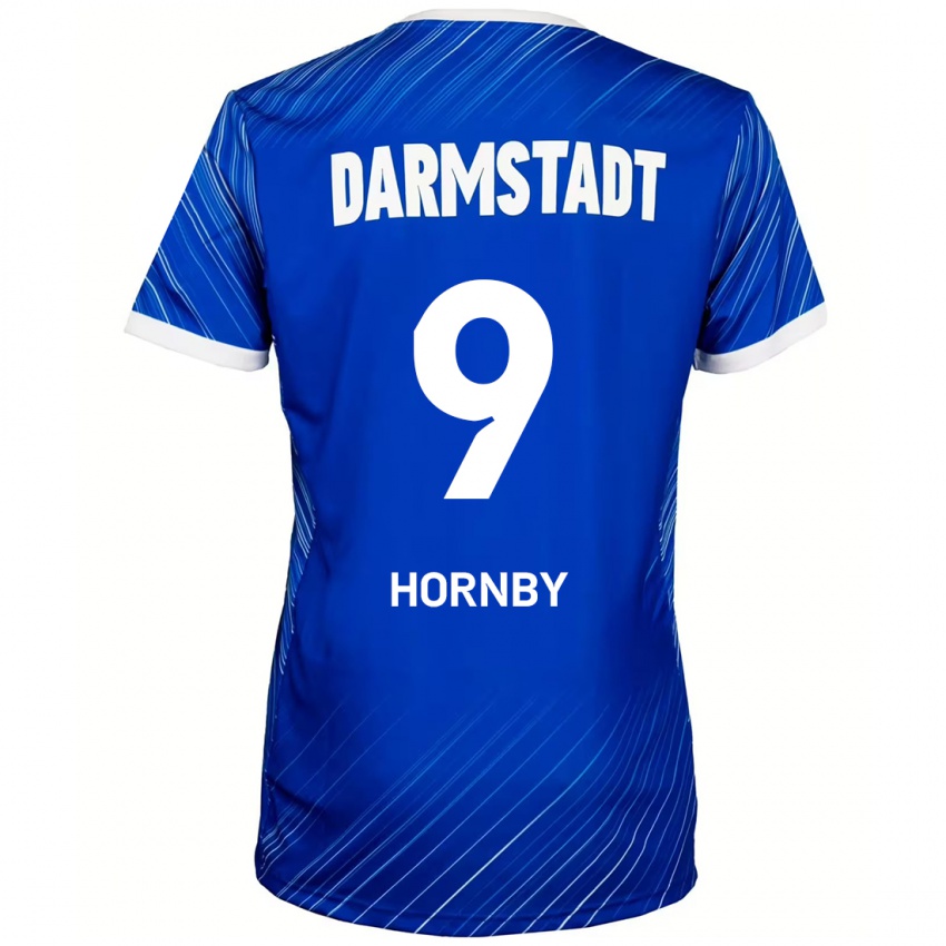 Børn Fraser Hornby #9 Blå Hvid Hjemmebane Spillertrøjer 2024/25 Trøje T-Shirt