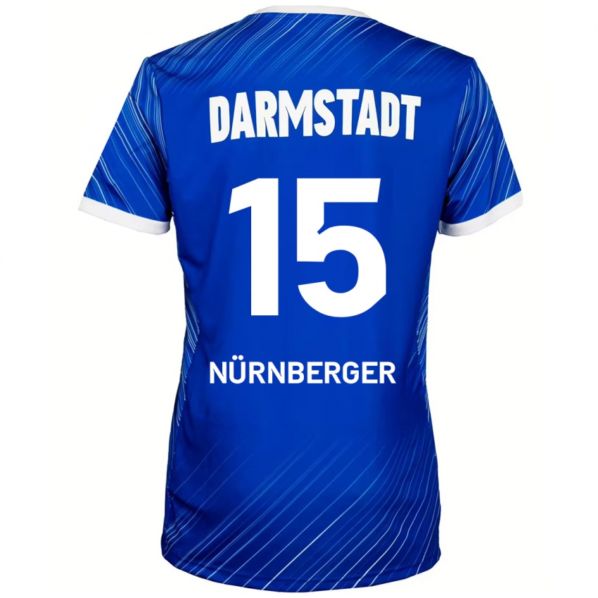 Børn Fabian Nürnberger #15 Blå Hvid Hjemmebane Spillertrøjer 2024/25 Trøje T-Shirt