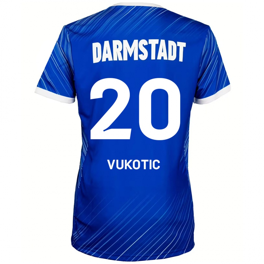 Børn Aleksandar Vukotic #20 Blå Hvid Hjemmebane Spillertrøjer 2024/25 Trøje T-Shirt