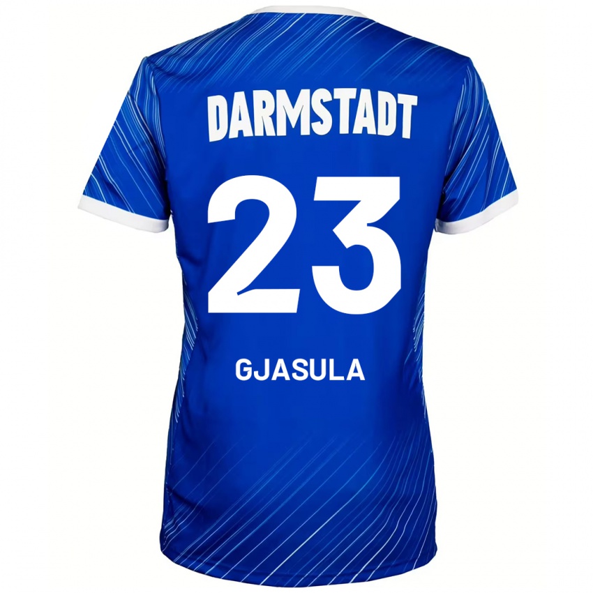 Børn Klaus Gjasula #23 Blå Hvid Hjemmebane Spillertrøjer 2024/25 Trøje T-Shirt