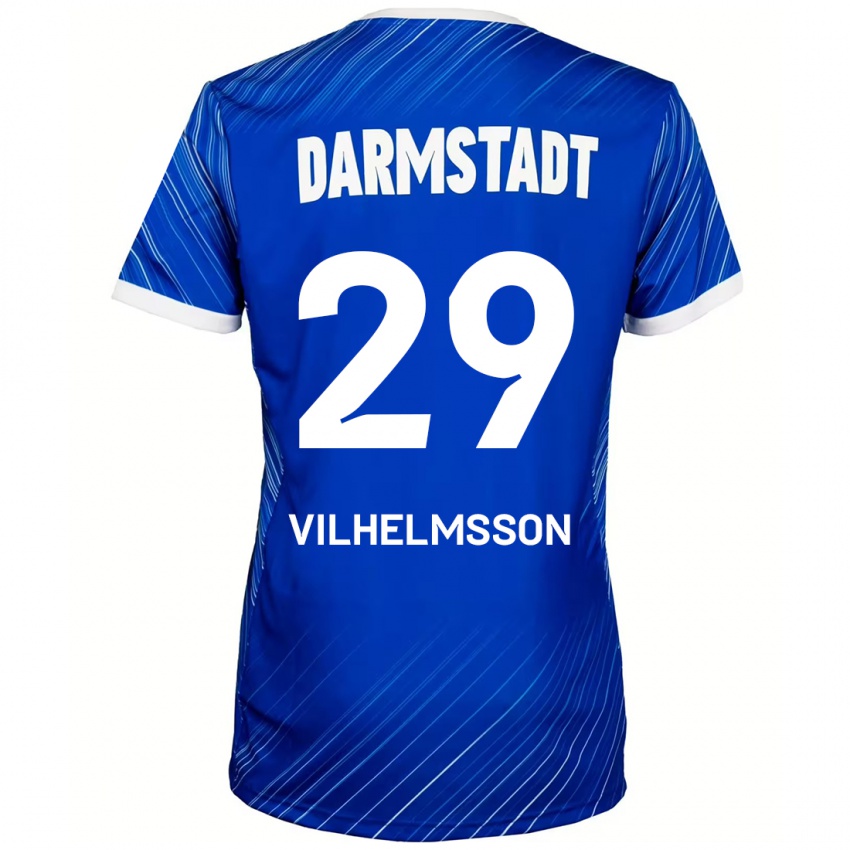 Børn Oscar Vilhelmsson #29 Blå Hvid Hjemmebane Spillertrøjer 2024/25 Trøje T-Shirt