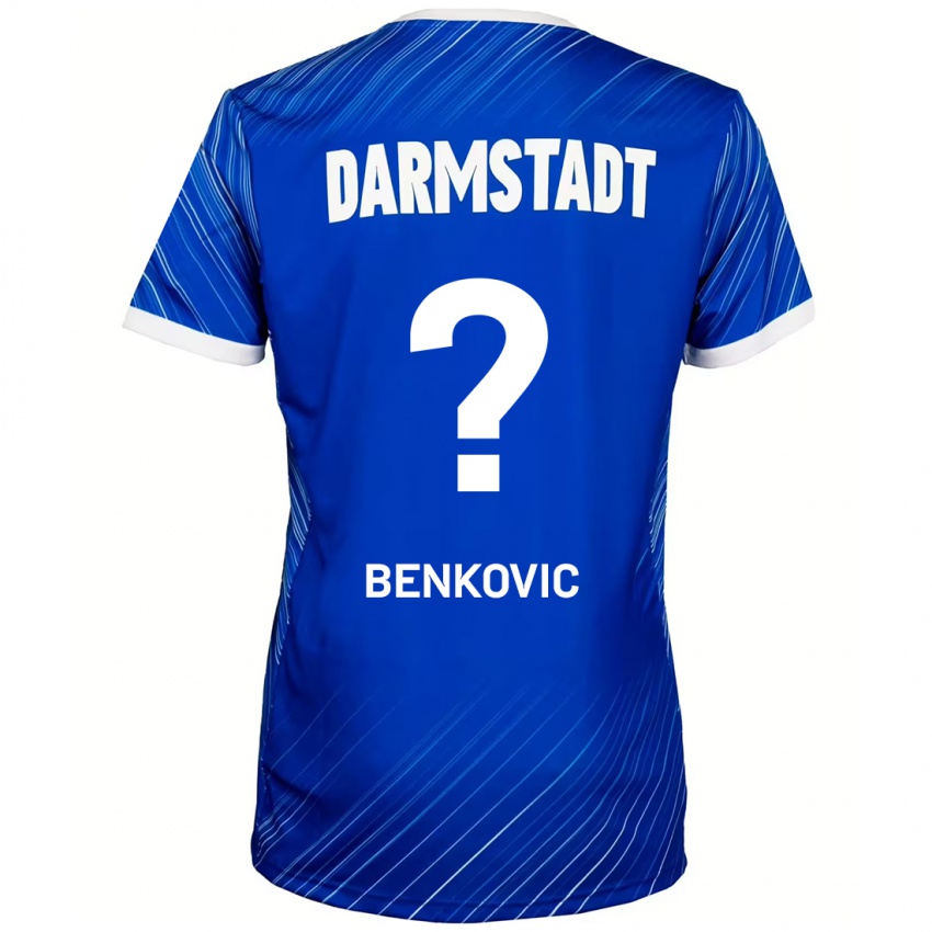 Børn Nikola Benkovic #0 Blå Hvid Hjemmebane Spillertrøjer 2024/25 Trøje T-Shirt