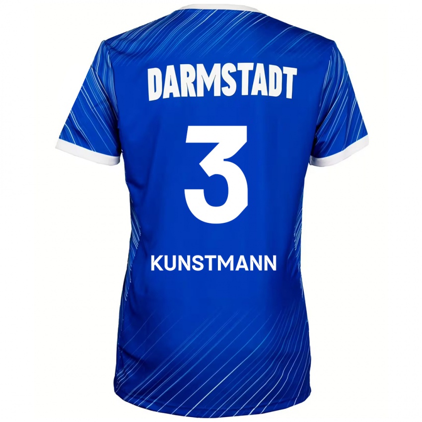 Børn Kelvin Kunstmann #3 Blå Hvid Hjemmebane Spillertrøjer 2024/25 Trøje T-Shirt