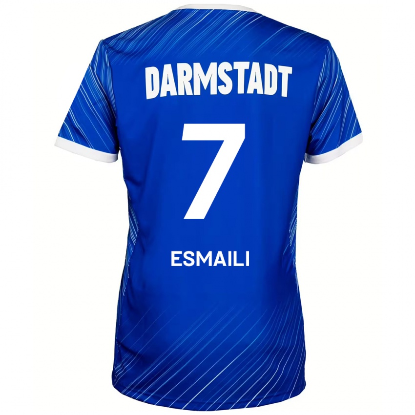 Børn Ali Esmaili #7 Blå Hvid Hjemmebane Spillertrøjer 2024/25 Trøje T-Shirt