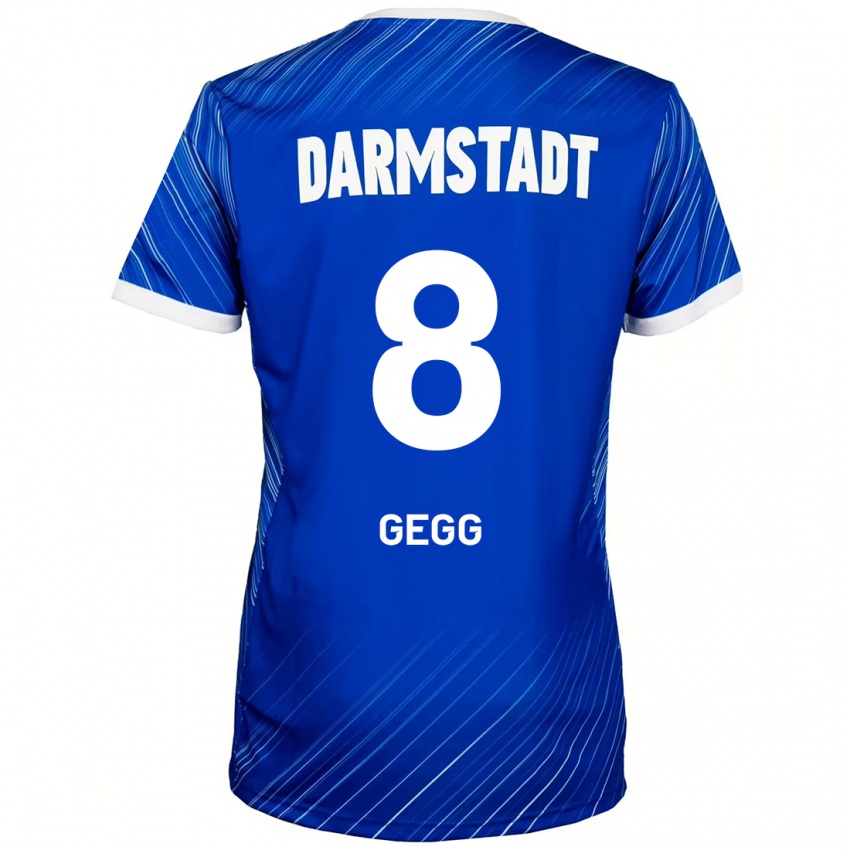 Børn Samir Gegg #8 Blå Hvid Hjemmebane Spillertrøjer 2024/25 Trøje T-Shirt