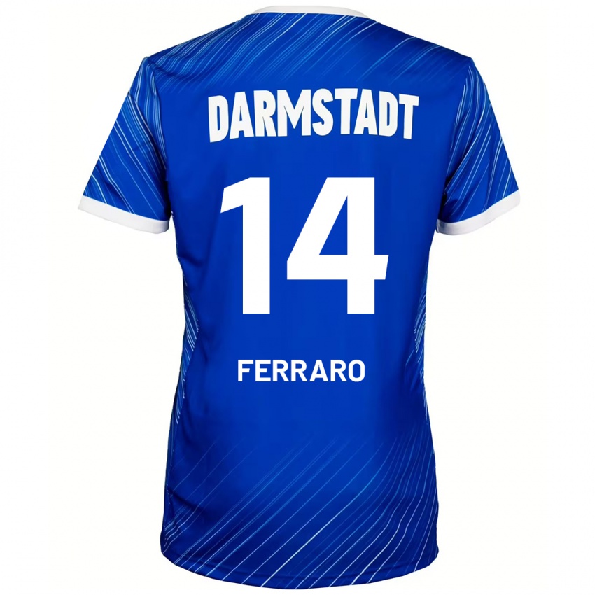 Børn Enzo Ferraro #14 Blå Hvid Hjemmebane Spillertrøjer 2024/25 Trøje T-Shirt