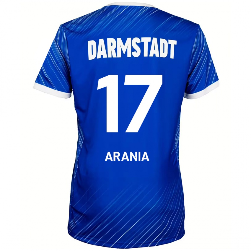 Børn Asaf Arania #17 Blå Hvid Hjemmebane Spillertrøjer 2024/25 Trøje T-Shirt