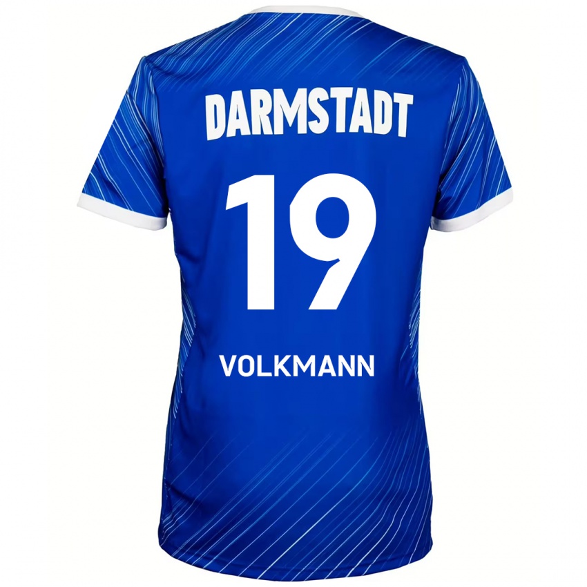 Børn Japhet Volkmann #19 Blå Hvid Hjemmebane Spillertrøjer 2024/25 Trøje T-Shirt