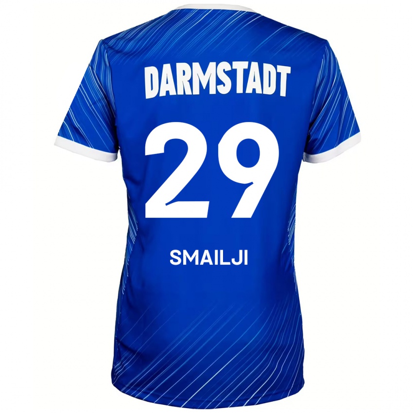 Børn Esad Smailji #29 Blå Hvid Hjemmebane Spillertrøjer 2024/25 Trøje T-Shirt