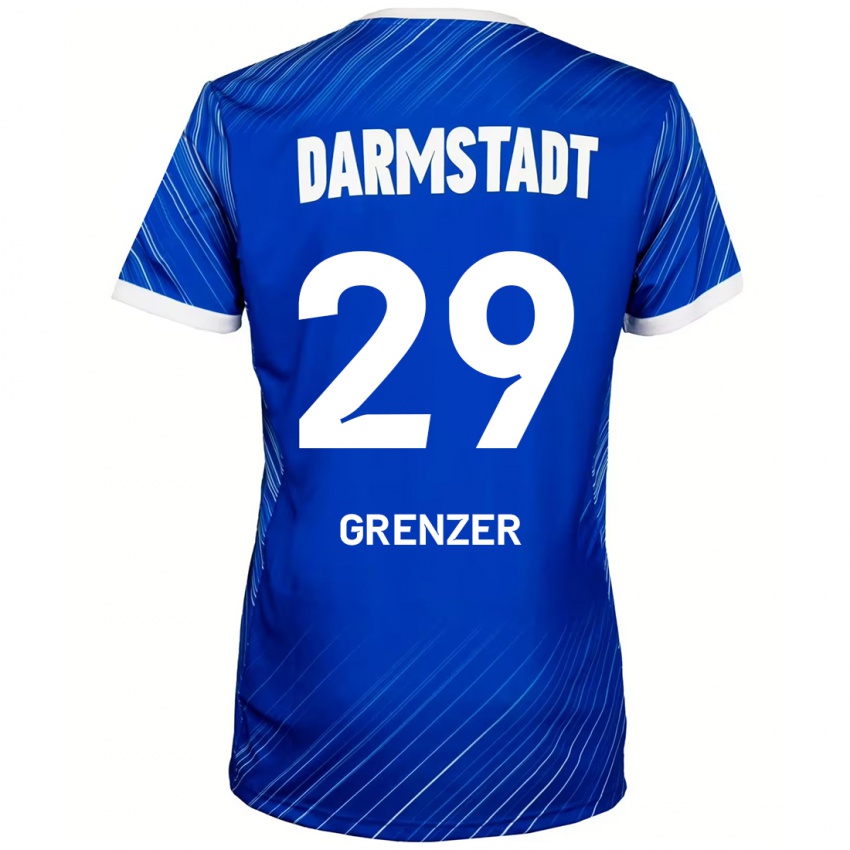 Børn Mika Grenzer #29 Blå Hvid Hjemmebane Spillertrøjer 2024/25 Trøje T-Shirt