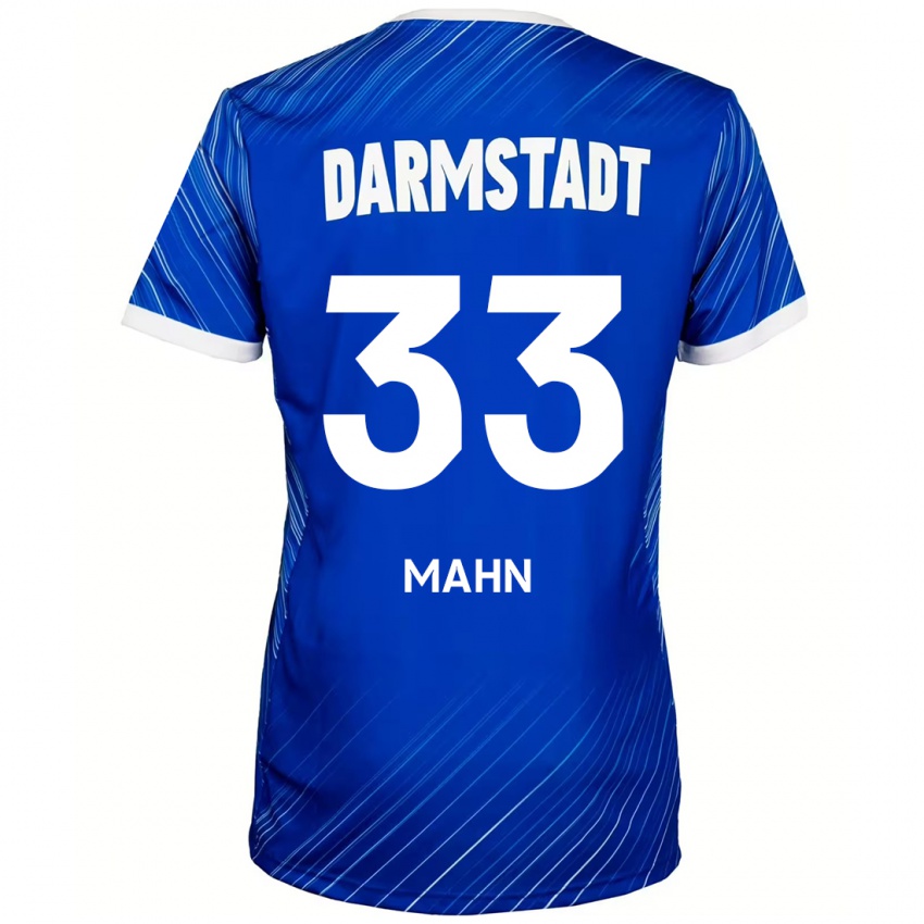 Børn Jeremy Mahn #33 Blå Hvid Hjemmebane Spillertrøjer 2024/25 Trøje T-Shirt