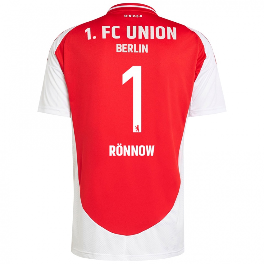 Børn Frederik Rönnow #1 Rød Hvid Hjemmebane Spillertrøjer 2024/25 Trøje T-Shirt