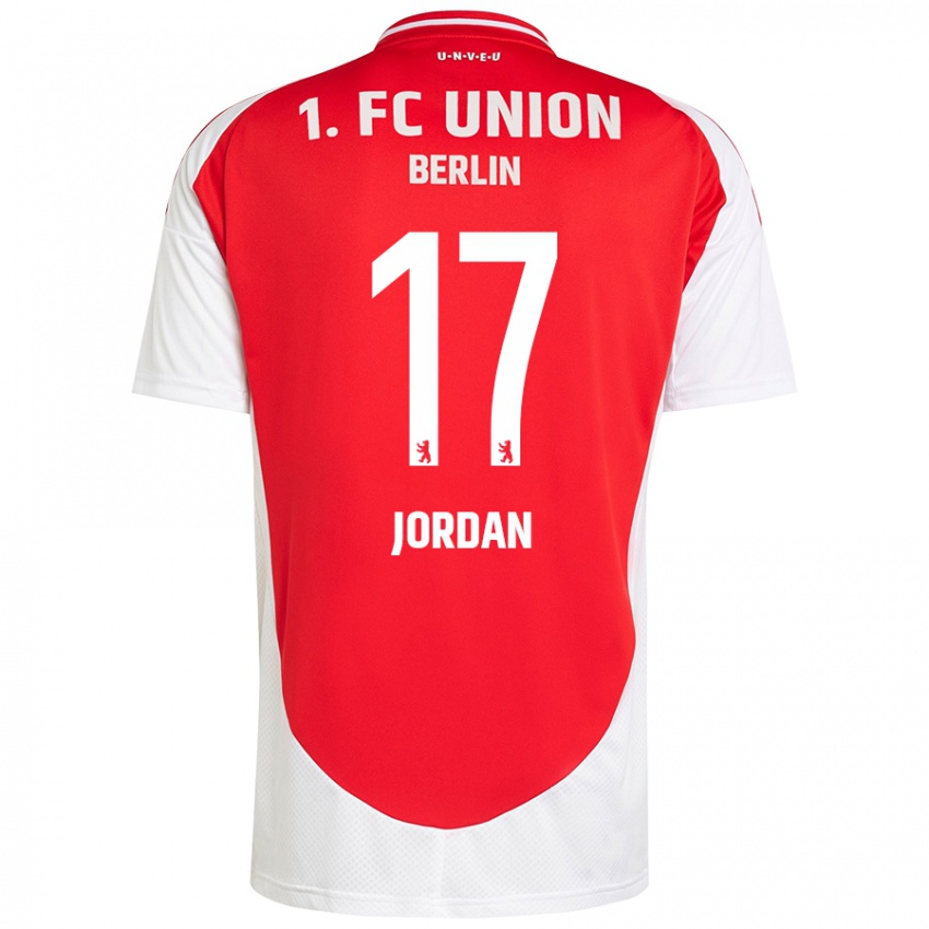 Børn Jordan #17 Rød Hvid Hjemmebane Spillertrøjer 2024/25 Trøje T-Shirt