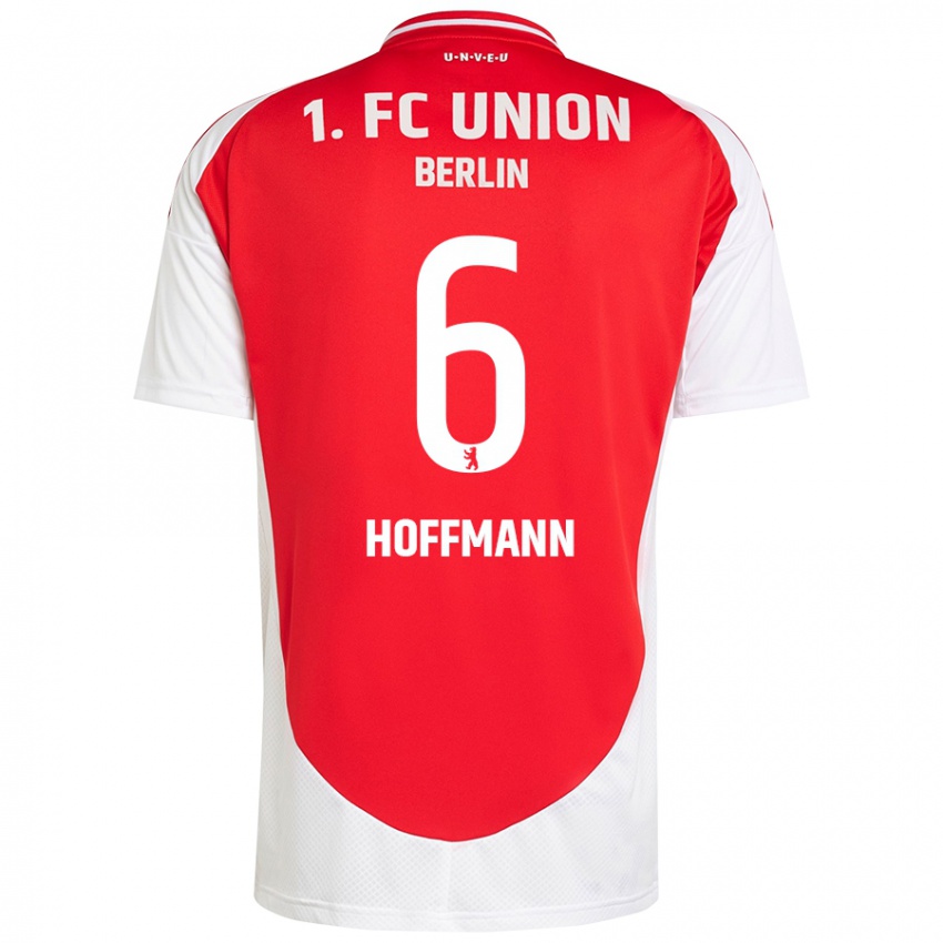 Børn Finn Hoffmann #6 Rød Hvid Hjemmebane Spillertrøjer 2024/25 Trøje T-Shirt