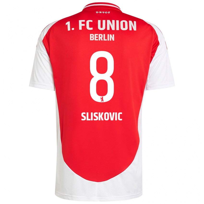 Børn Duje Sliskovic #8 Rød Hvid Hjemmebane Spillertrøjer 2024/25 Trøje T-Shirt