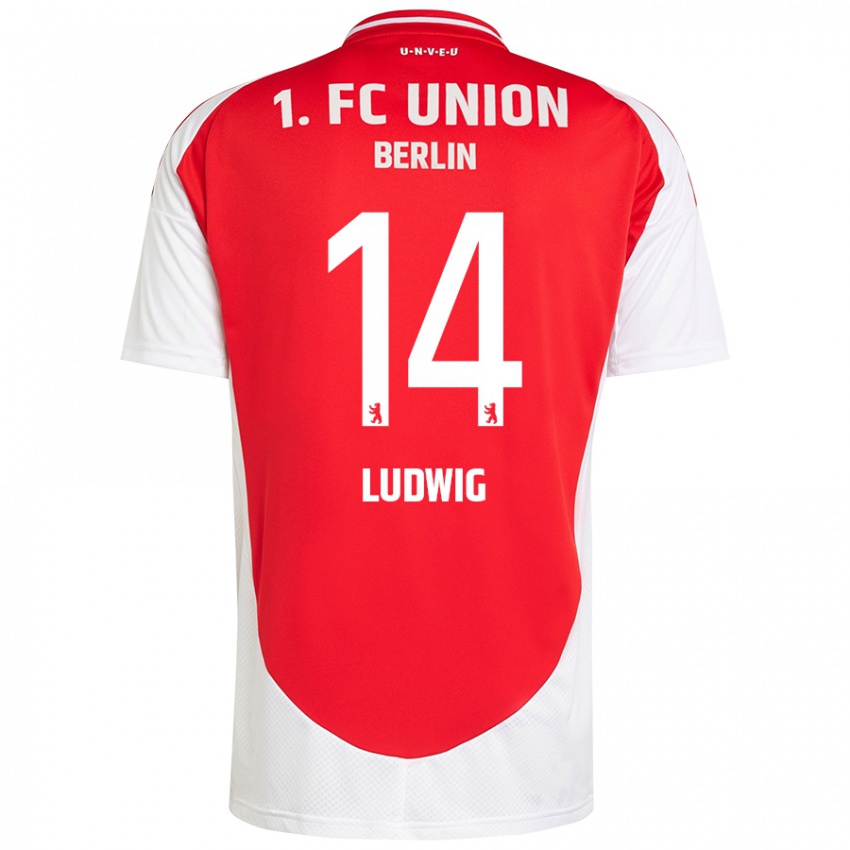 Børn Brandon Ludwig #14 Rød Hvid Hjemmebane Spillertrøjer 2024/25 Trøje T-Shirt