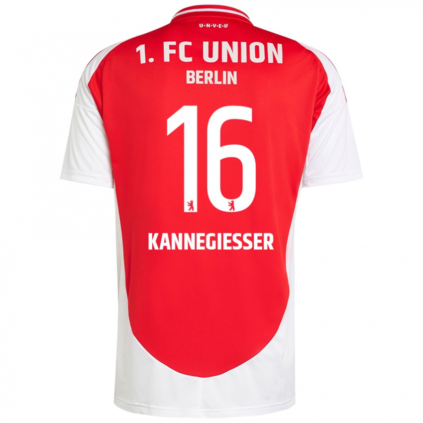 Børn Tom Kannegießer #16 Rød Hvid Hjemmebane Spillertrøjer 2024/25 Trøje T-Shirt