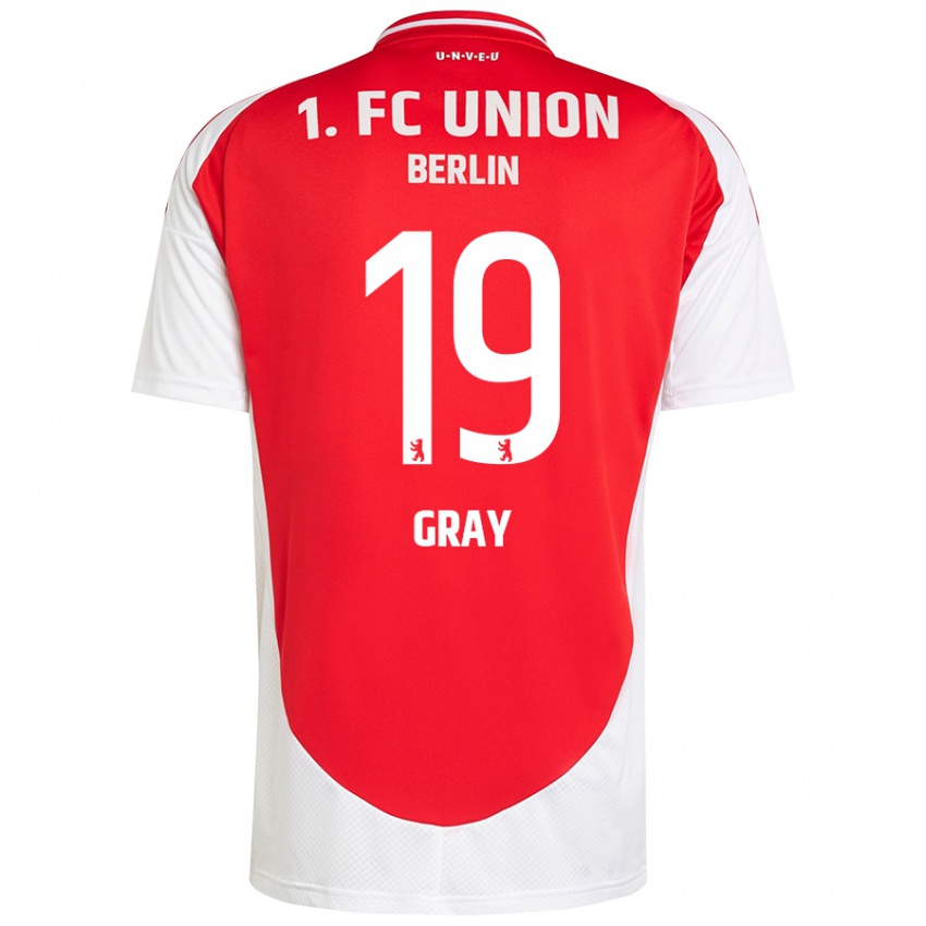 Børn Mekhi Gray #19 Rød Hvid Hjemmebane Spillertrøjer 2024/25 Trøje T-Shirt