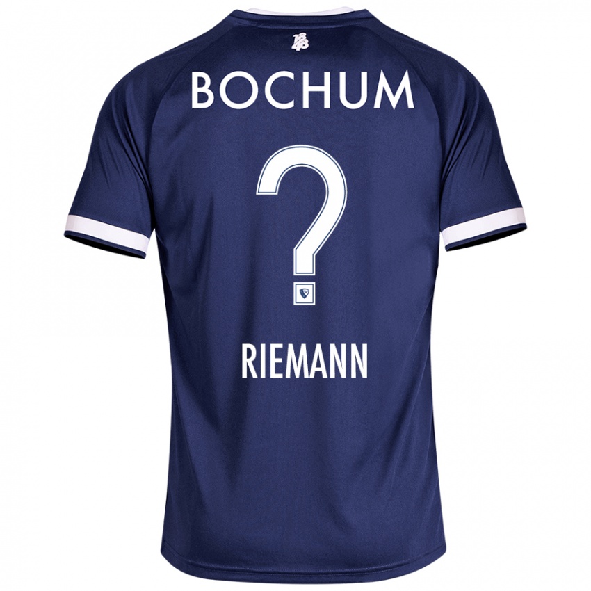 Børn Manuel Riemann #0 Mørkeblå Hjemmebane Spillertrøjer 2024/25 Trøje T-Shirt