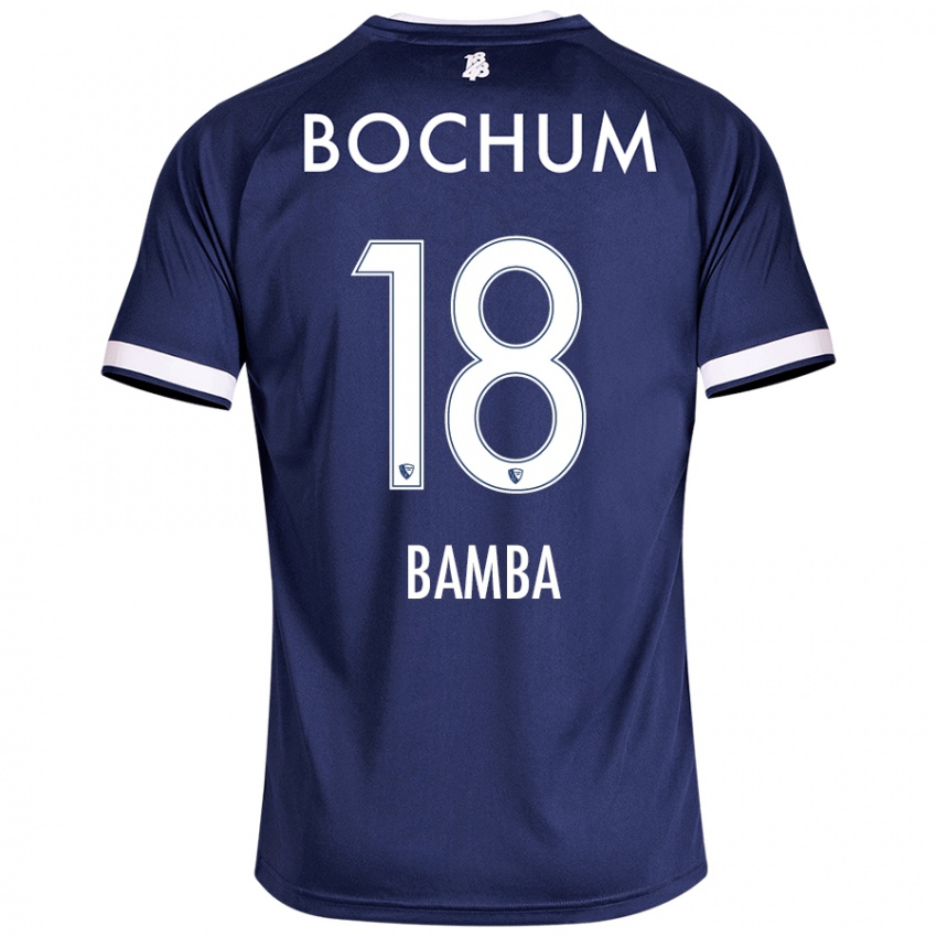 Børn Samuel Bamba #18 Mørkeblå Hjemmebane Spillertrøjer 2024/25 Trøje T-Shirt