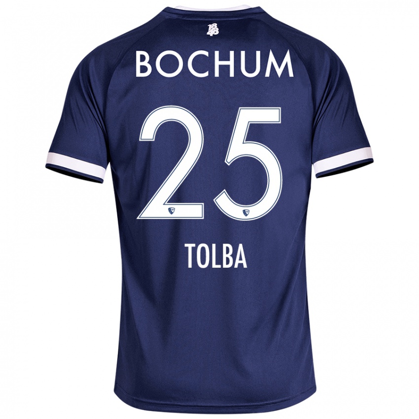 Børn Mohammed Tolba #25 Mørkeblå Hjemmebane Spillertrøjer 2024/25 Trøje T-Shirt