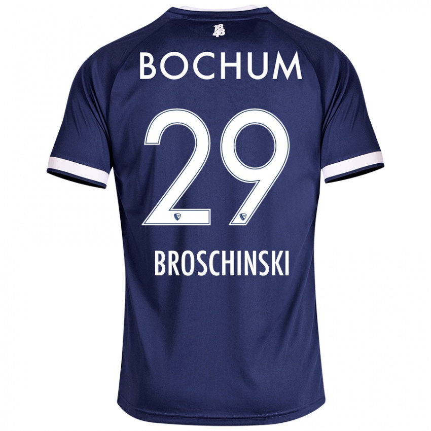 Børn Moritz Broschinski #29 Mørkeblå Hjemmebane Spillertrøjer 2024/25 Trøje T-Shirt