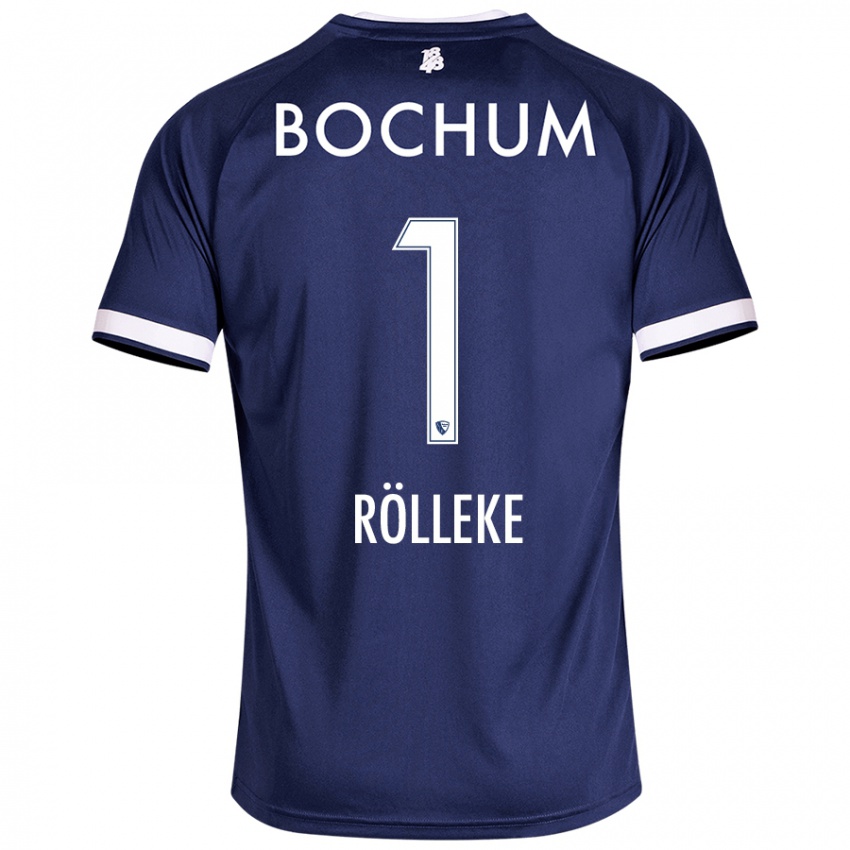 Børn Hugo Rölleke #1 Mørkeblå Hjemmebane Spillertrøjer 2024/25 Trøje T-Shirt