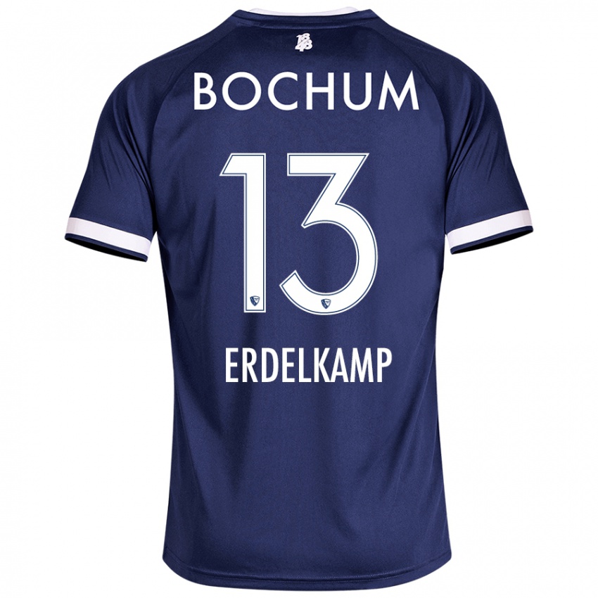 Børn Luca Erdelkamp #13 Mørkeblå Hjemmebane Spillertrøjer 2024/25 Trøje T-Shirt