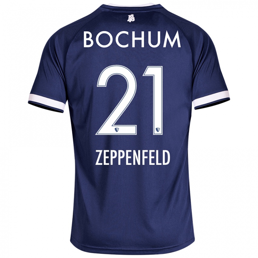 Børn Paul Zeppenfeld #21 Mørkeblå Hjemmebane Spillertrøjer 2024/25 Trøje T-Shirt