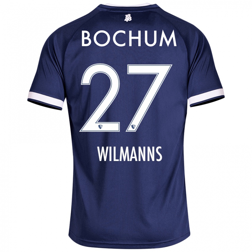 Børn Anjo Wilmanns #27 Mørkeblå Hjemmebane Spillertrøjer 2024/25 Trøje T-Shirt