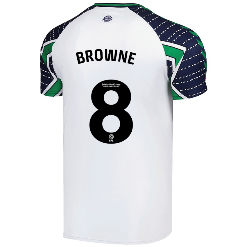 Børn Alan Browne #8 Hvid Udebane Spillertrøjer 2024/25 Trøje T-Shirt