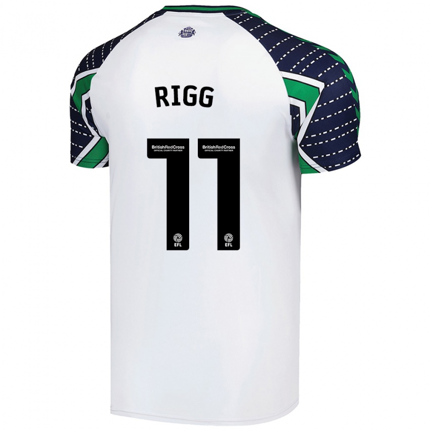 Børn Chris Rigg #11 Hvid Udebane Spillertrøjer 2024/25 Trøje T-Shirt