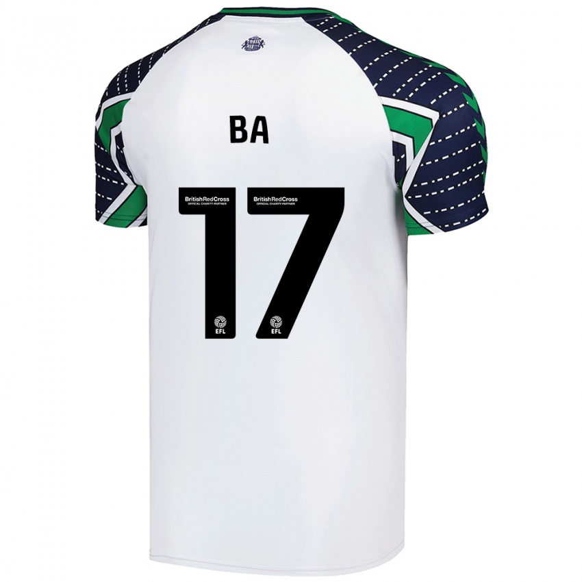 Børn Abdoullah Ba #17 Hvid Udebane Spillertrøjer 2024/25 Trøje T-Shirt