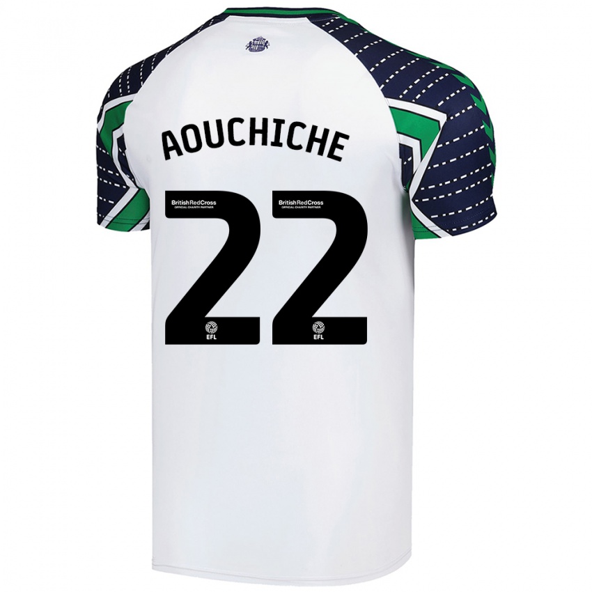 Børn Adil Aouchiche #22 Hvid Udebane Spillertrøjer 2024/25 Trøje T-Shirt