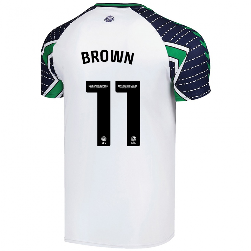 Børn Jessica Brown #11 Hvid Udebane Spillertrøjer 2024/25 Trøje T-Shirt