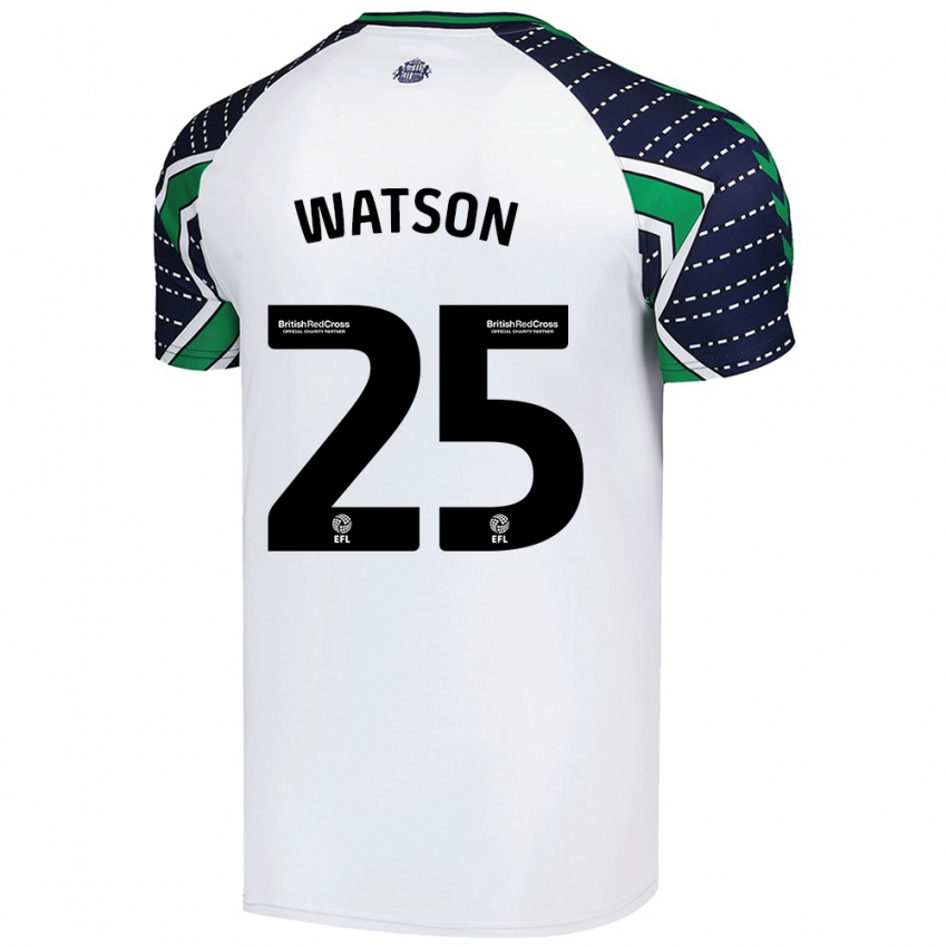 Børn Katy Watson #25 Hvid Udebane Spillertrøjer 2024/25 Trøje T-Shirt