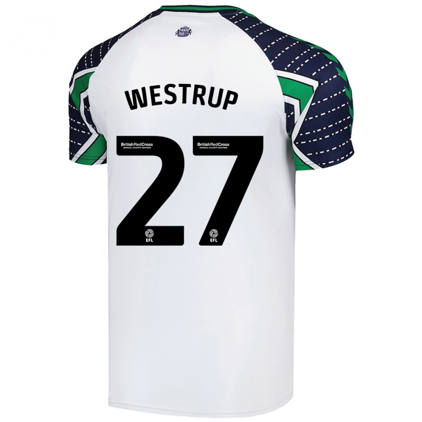 Børn Brianna Westrup #27 Hvid Udebane Spillertrøjer 2024/25 Trøje T-Shirt