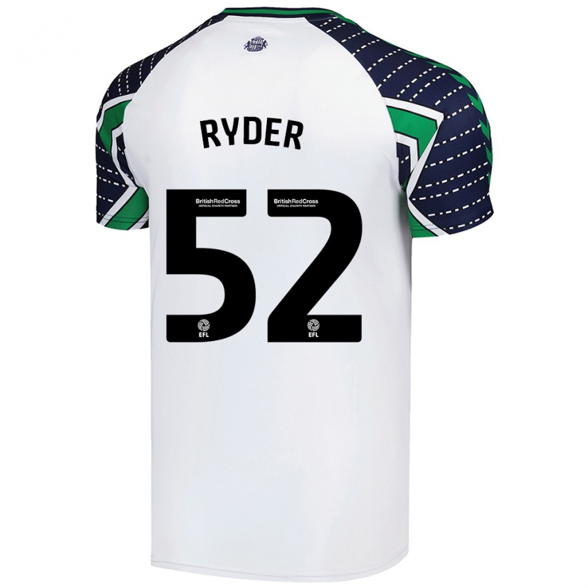 Børn Joe Ryder #52 Hvid Udebane Spillertrøjer 2024/25 Trøje T-Shirt