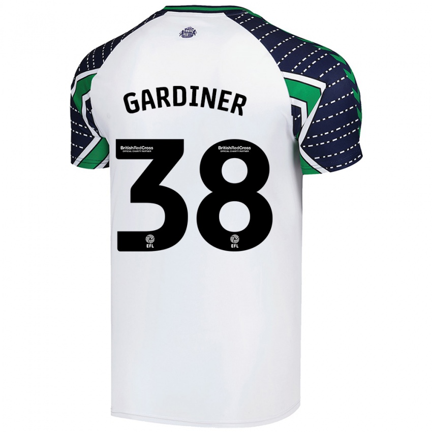 Børn Harry Gardiner #38 Hvid Udebane Spillertrøjer 2024/25 Trøje T-Shirt